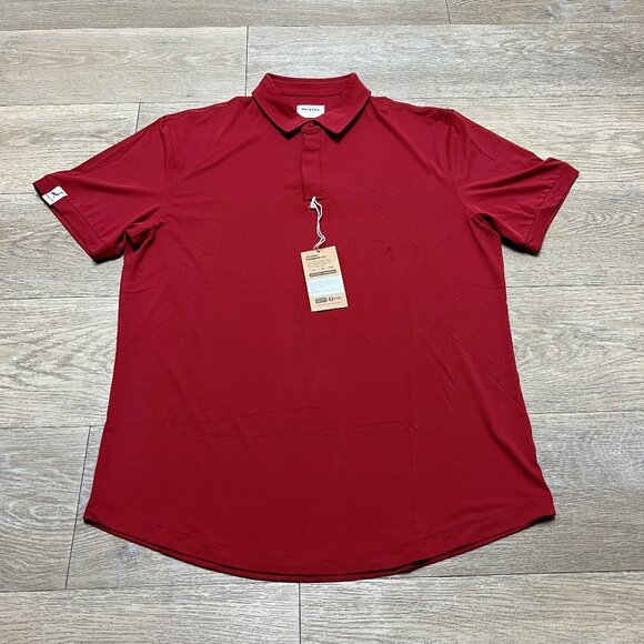 NWT Mantra Polo Shirt Mens Large Red Sleeve Performance Stretch Golf Sport NEW - Picture 3 of 11